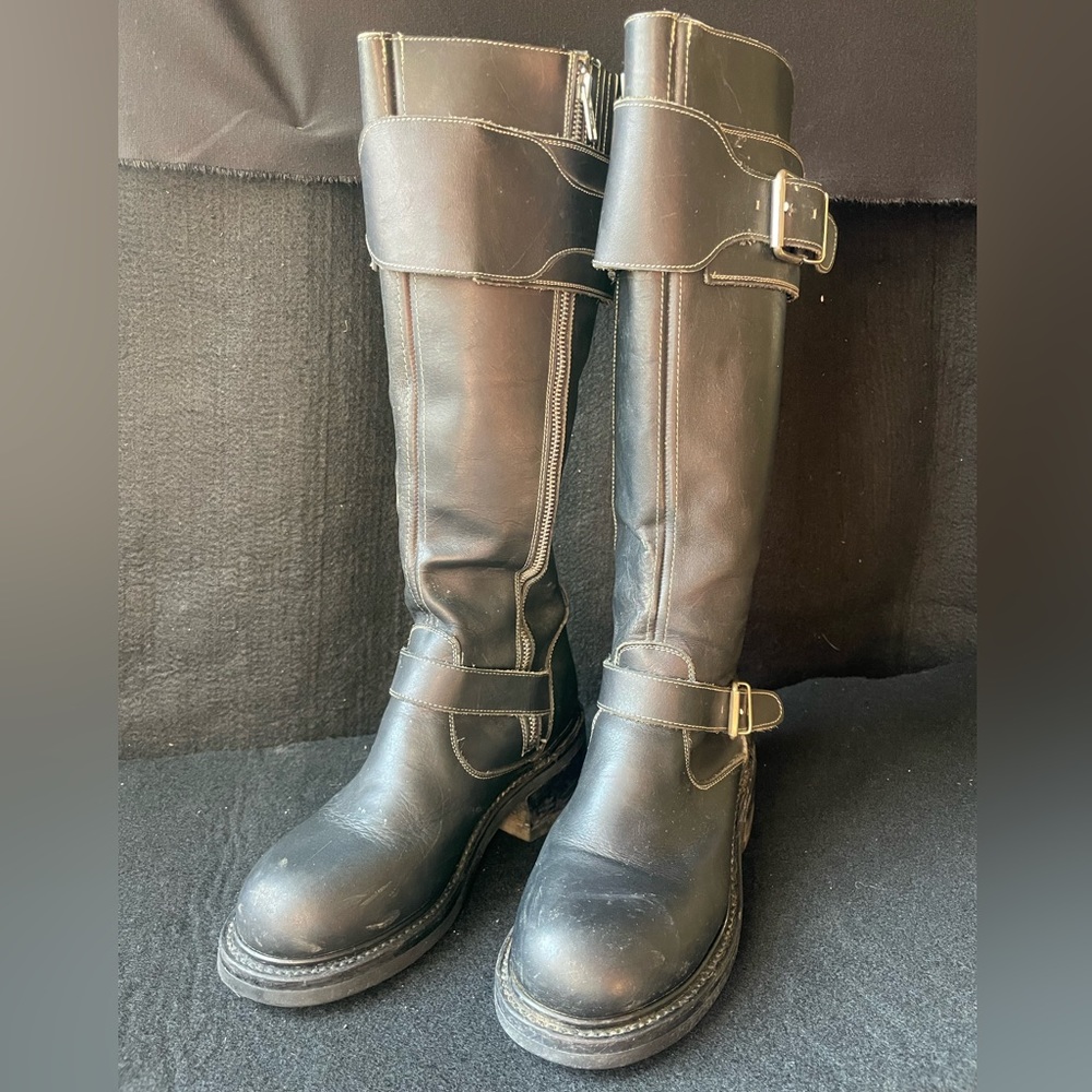 Vintage Ansarinia bello moto knee high biker